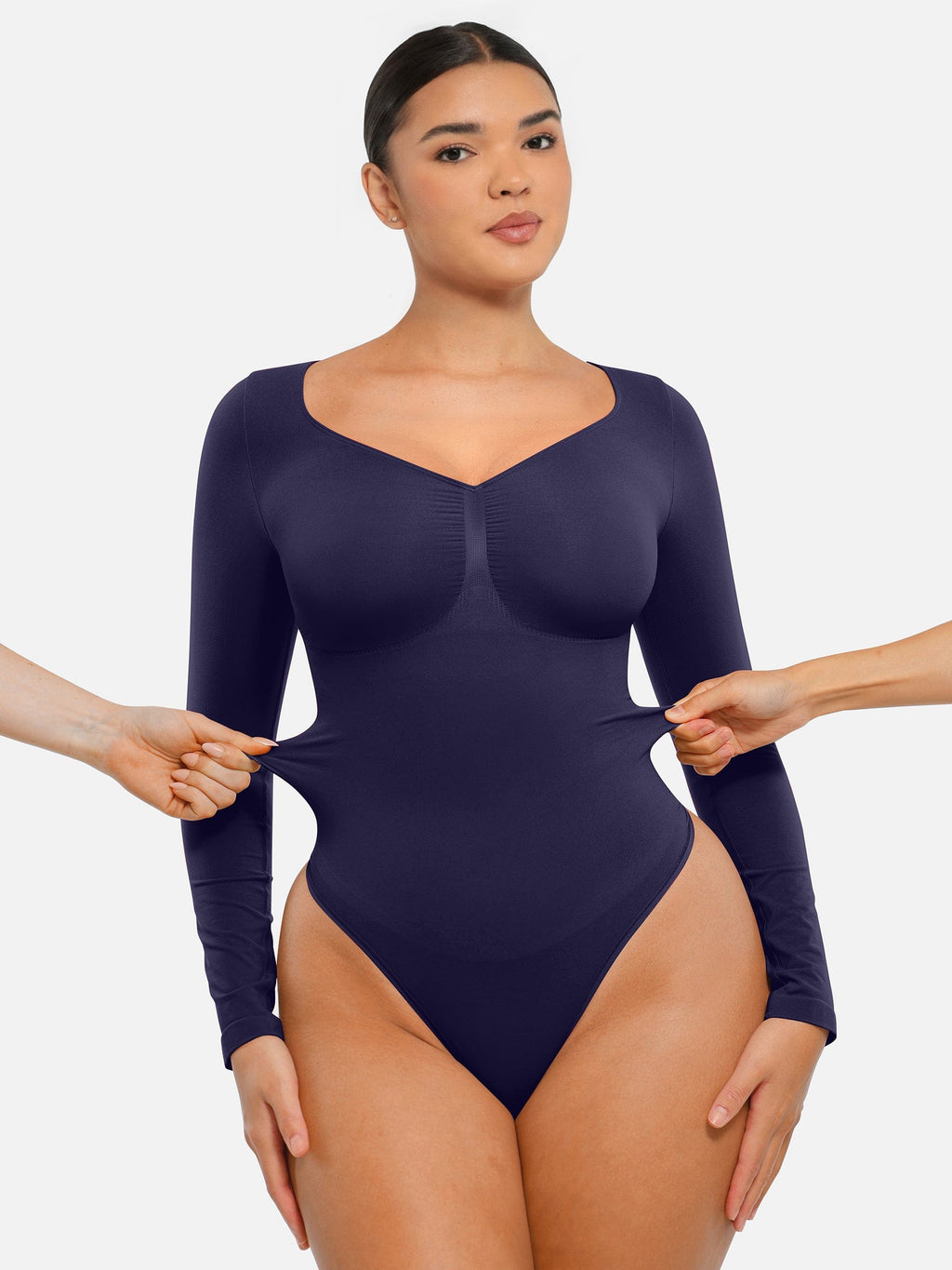 Langærmet shaping bodysuit