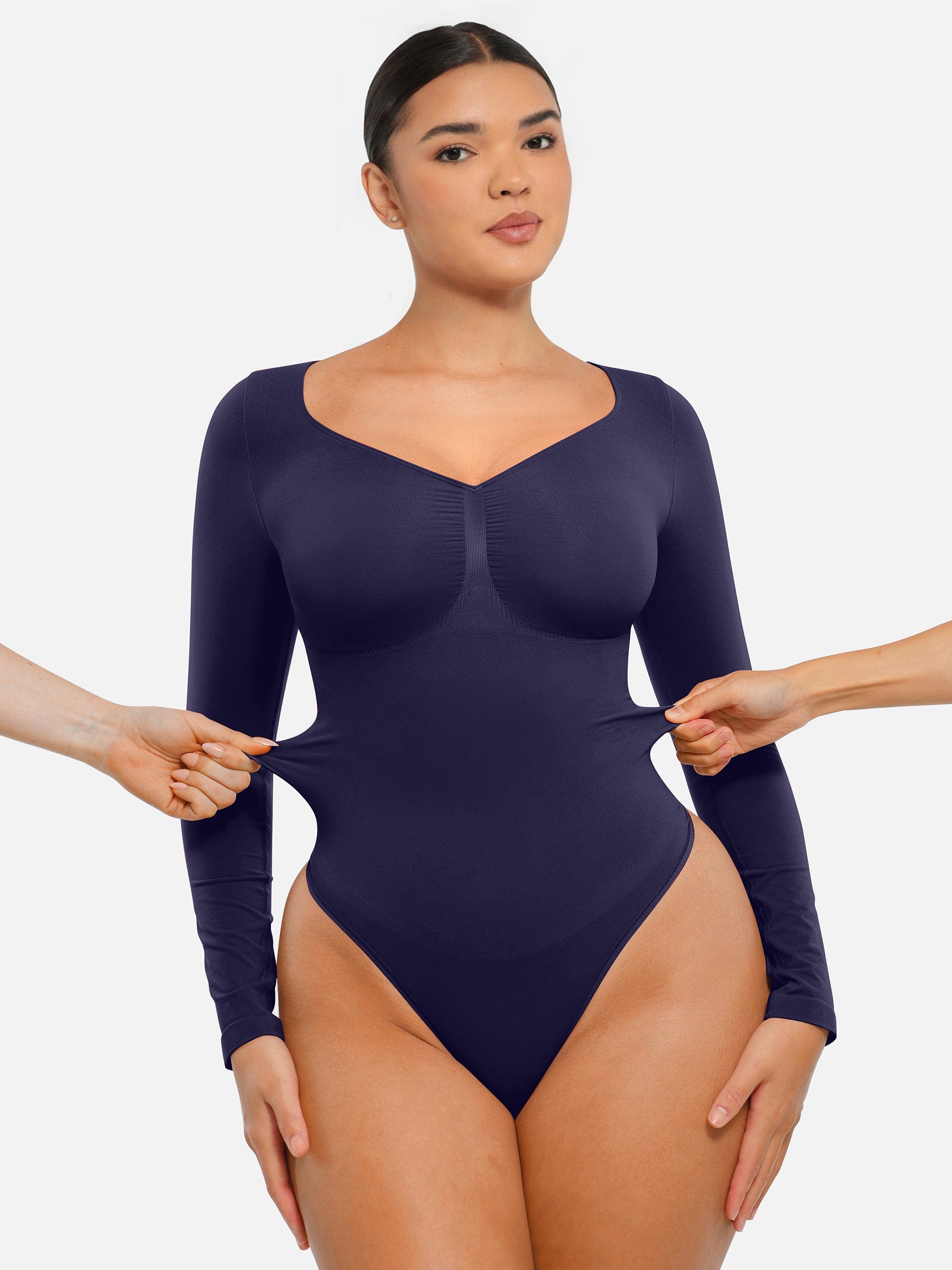 Langærmet shaping bodysuit